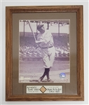 Babe Ruth Game Used Bat Framed Display