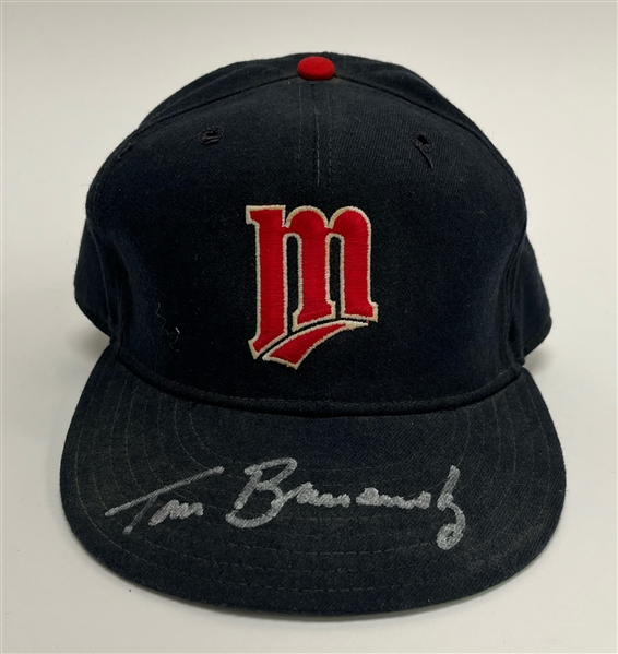Tom Brunansky Minnesota Twins Game Used & Autographed Hat PSA/DNA