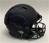 Adrian Peterson Autographed & Inscribed Minnesota Vikings Full Size Eclipse Authentic Helmet Beckett & Fanatics
