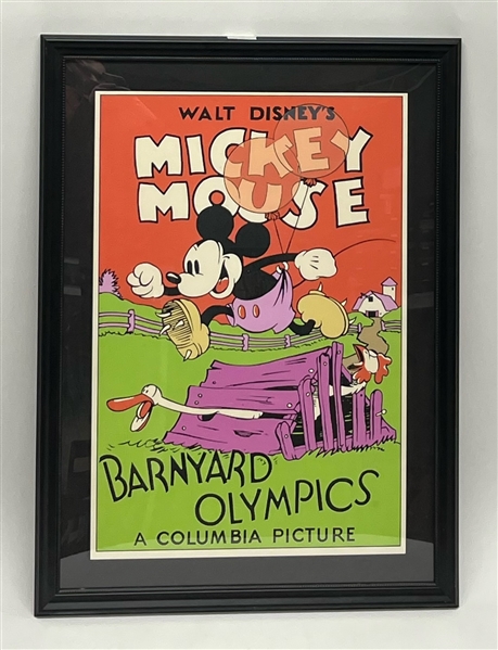 "Mickey Mouse" Framed 1970s Disney 10-Color Serigraph