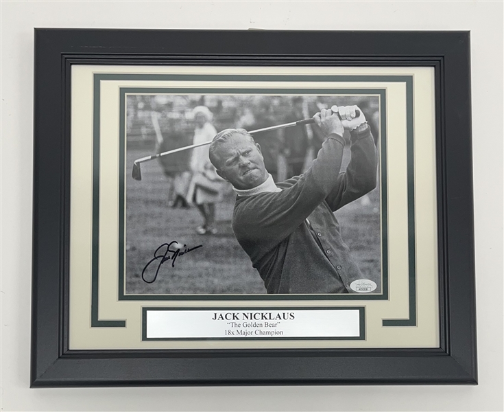 Jack Nicklaus Autographed & Framed 8x10 Photo JSA