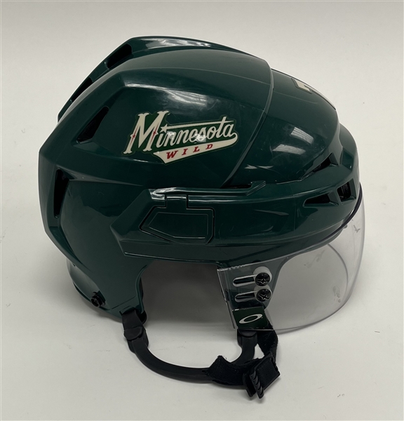 Adam Gilmour Minnesota Wild Game Used Helmet