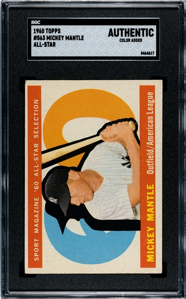 Mickey Mantle 1960 Topps #563 All-Star Card SGC
