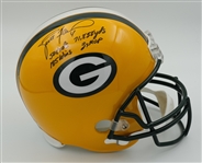 Brett Favre Autographed & Multi-Inscribed Green Bay Packers Full Size Replica Helmet
