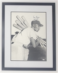 Ernie Banks Autographed & Inscribed Original 16x22 James Fiorentino Watercolor Painting Framed 24x30 JSA