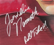 Joe Namath Autographed & Inscribed Original 16x19 James Fiorentino Watercolor Painting Framed 22x25 JSA