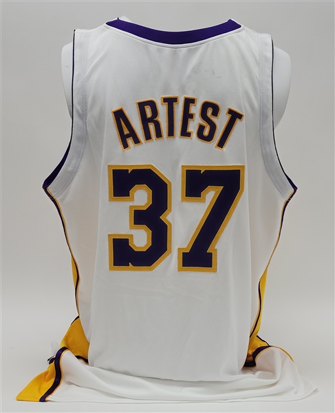 Ron Artest Metta World Peace 2009-10 Los Angeles Lakers Game Used "Christmas Edition" Jersey w/ Dave Miedema LOA