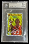 Michael Jordan RARE Autographed 1985 Rookie Jewel Prism Sticker - One of the Rarest Jordan Items in Existence BGS 8.5 NM-MT+ w/ 10 Auto UDA
