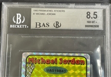 Michael Jordan RARE Autographed 1985 Rookie Jewel Prism Sticker - One of the Rarest Jordan Items in Existence BGS 8.5 NM-MT+ w/ 10 Auto UDA