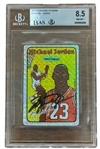 Michael Jordan RARE Autographed 1985 Rookie Jewel Prism Sticker - One of the Rarest Jordan Items in Existence BGS 8.5 NM-MT+ w/ 10 Auto UDA