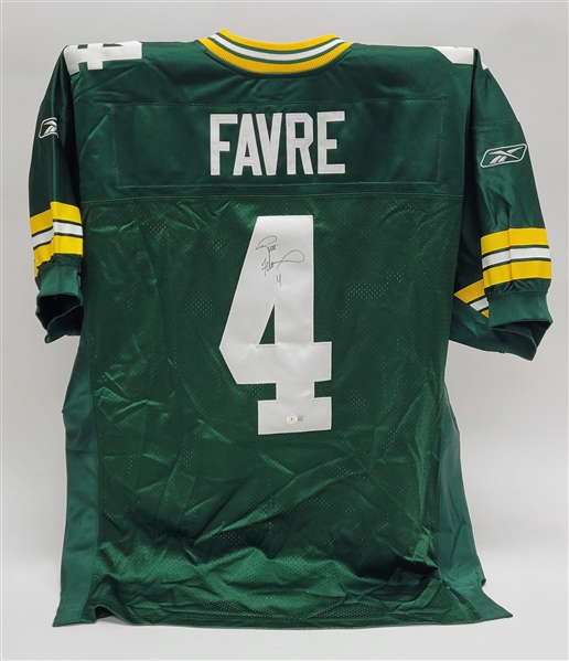Brett Favre Autographed Authentic Green Bay Packers Jersey Beckett