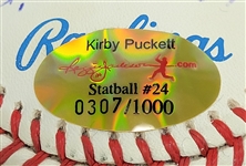 Kirby Puckett Autographed Stat Baseball LE #307/1000