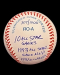 Kirby Puckett Autographed Stat Baseball LE #307/1000