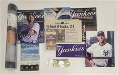 New York Yankees Collection w/ Media Guides & Tickets