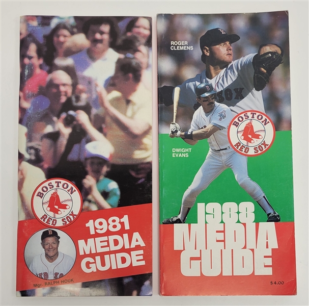 Lot of 2 Vintage Boston Red Sox Media Guides
