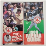Lot of 2 Vintage Boston Red Sox Media Guides