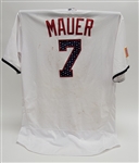 Joe Mauer 2017 Minnesota Twins Game Used 4th of July Jersey *Hit HR* MLB