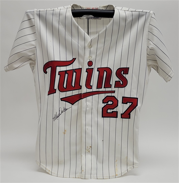 Mark Davidson 1988 Minnesota Twins Game Used & Autographed Jersey *1987 WS Member*