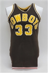 Wyoming Cowboys Vintage 1980 Game Used Basketball Jersey