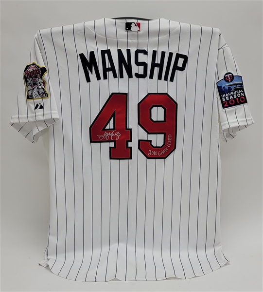 Jeff Manship 2010 Minnesota Twins Game Used & Autographed Jersey