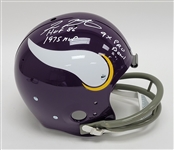 Fran Tarkenton Autographed & Multi-Inscribed Minnesota Vikings Full Size Replica Throwback Helmet JSA