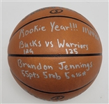 Brandon Jennings Rookie Year Game Used Basketball