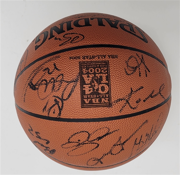 2004 NBA All-Stars Autographed Spalding Basketball w/ Kobe Bryant JSA LOA