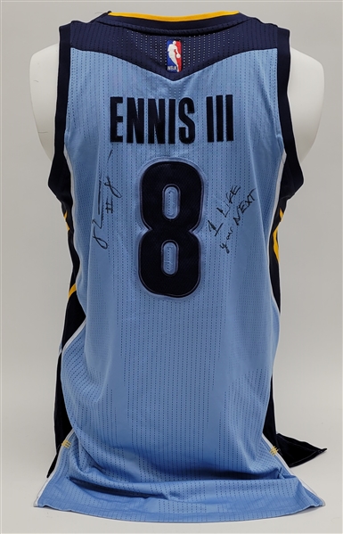James Ennis III Memphis Grizzlies Game Used & Autographed Jersey