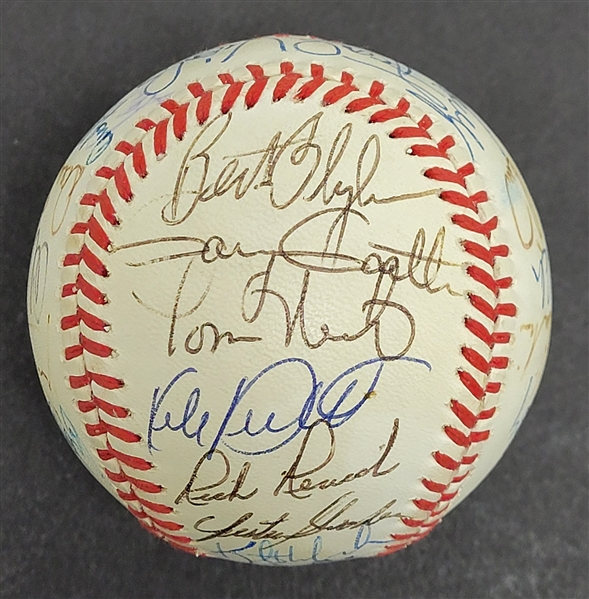 1987 Minnesota Twins Team Signed World Series Baseball w/ JSA LOA