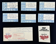 Rod Carew Day 1987 Lot of 6 Tickets From Game & Retirement of #29