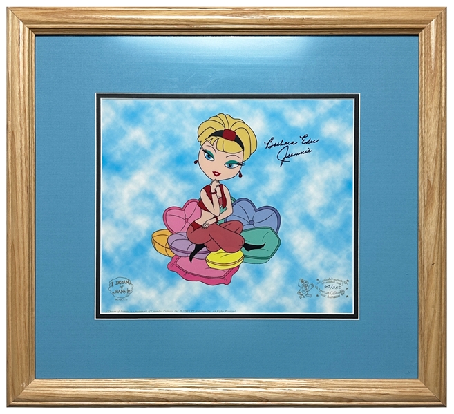 Barbara Eden Autographed & Inscribed "I Dream of Jeannie" Framed Animation Cel LE #63/250 w/ JSA LOA