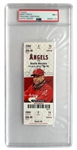 Mike Trout Autographed & Inscribed Encapsulated MLB Debut Game Full Ticket PSA/DNA 7 & MLB Authentication
