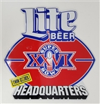 Miller Lite Super Bowl XXVI Advertising Sign