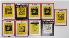 Lot of (9) 1970s NFL 8-Track Tapes