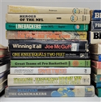 Large Collection of Football, Basketball, & Hockey Books