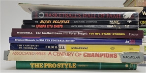 Large Collection of Football, Basketball, & Hockey Books