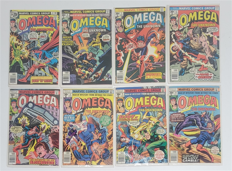 "Omega" Vintage Comic Book Collection (8)