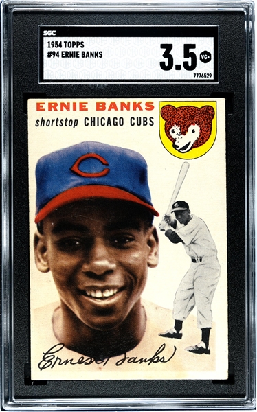 Ernie Banks 1954 Topps #94 Rookie Card SGC 3.5