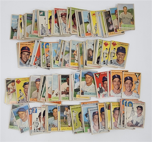 Collection of Over (500) 1954 Topps & Bowman Baseball Cards w/ Stars & Hall of Famers