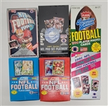 Lot of (6) 1990-91 Football Card Boxes - 2 Factory Sealed