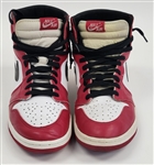 Michael Jordan Autographed Size 13 Air Jordan Nike Rookie Shoes UDA