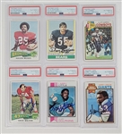 Lot of 6 Autographed & Encapsulated 1970's Topps Football Cards PSA/DNA