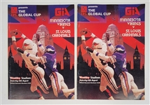 Lot of 2 Global Cup 1983 Vikings vs. Cardinals Program