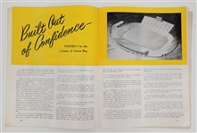 Green Bay Packers vs. Chicago Bears 1957 Program