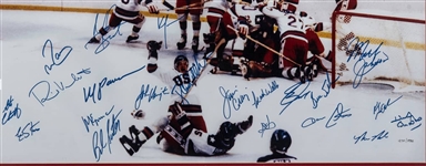 1980 USA Olympic Hockey Team Signed & Framed 25x33 Photo w/ 21 Signatures Including Herb Brooks LE #1270/1980 w/ Beckett LOA