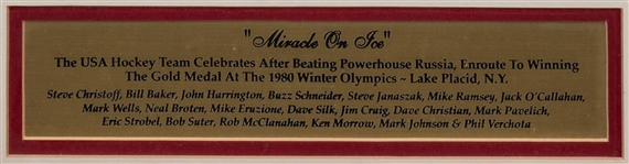 1980 USA Olympic Hockey Team Signed & Framed 25x33 Photo w/ 21 Signatures Including Herb Brooks LE #1270/1980 w/ Beckett LOA