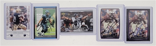 Collection of Football Cards w/ Rookies & 5 Autographs