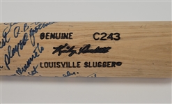 Kirby Puckett Game Issued, Autographed & Extensively Inscribed To Bart Starr Louisville Slugger Bat w/ Beckett LOA