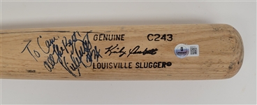 Kirby Puckett c. 1988-89 Minnesota Twins Game Used & Autographed Bat w/ Beckett LOA & PSA/DNA GU 9.5