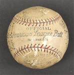 1927 New York Yankees World Series Champions Team Signed Spring Training Game Used Baseball w/ JSA LOA